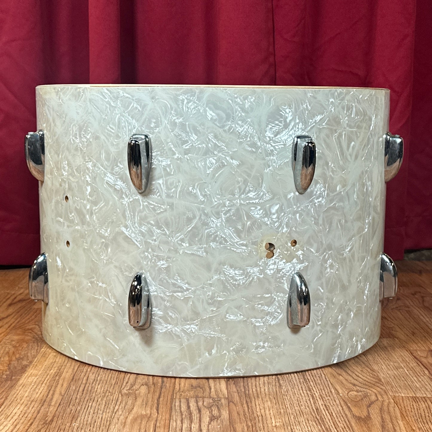 1960s Slingerland 14x20 Bass Drum Shell White Marine Pearl
