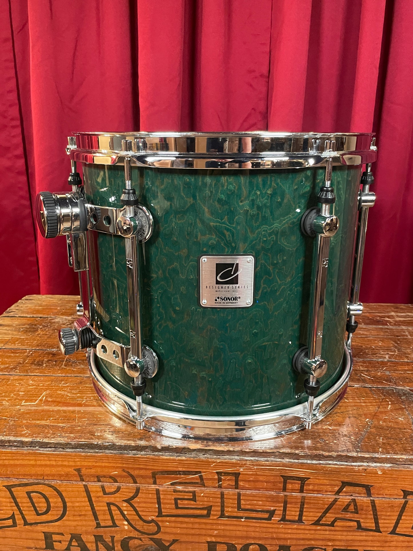 Sonor Designer Series 13" Maple Light Tom Single Stain Green 11x13 13x11