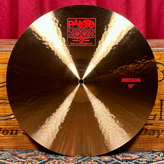 18" Paiste 2002 Medium Crash Cymbal 1562g *Video*