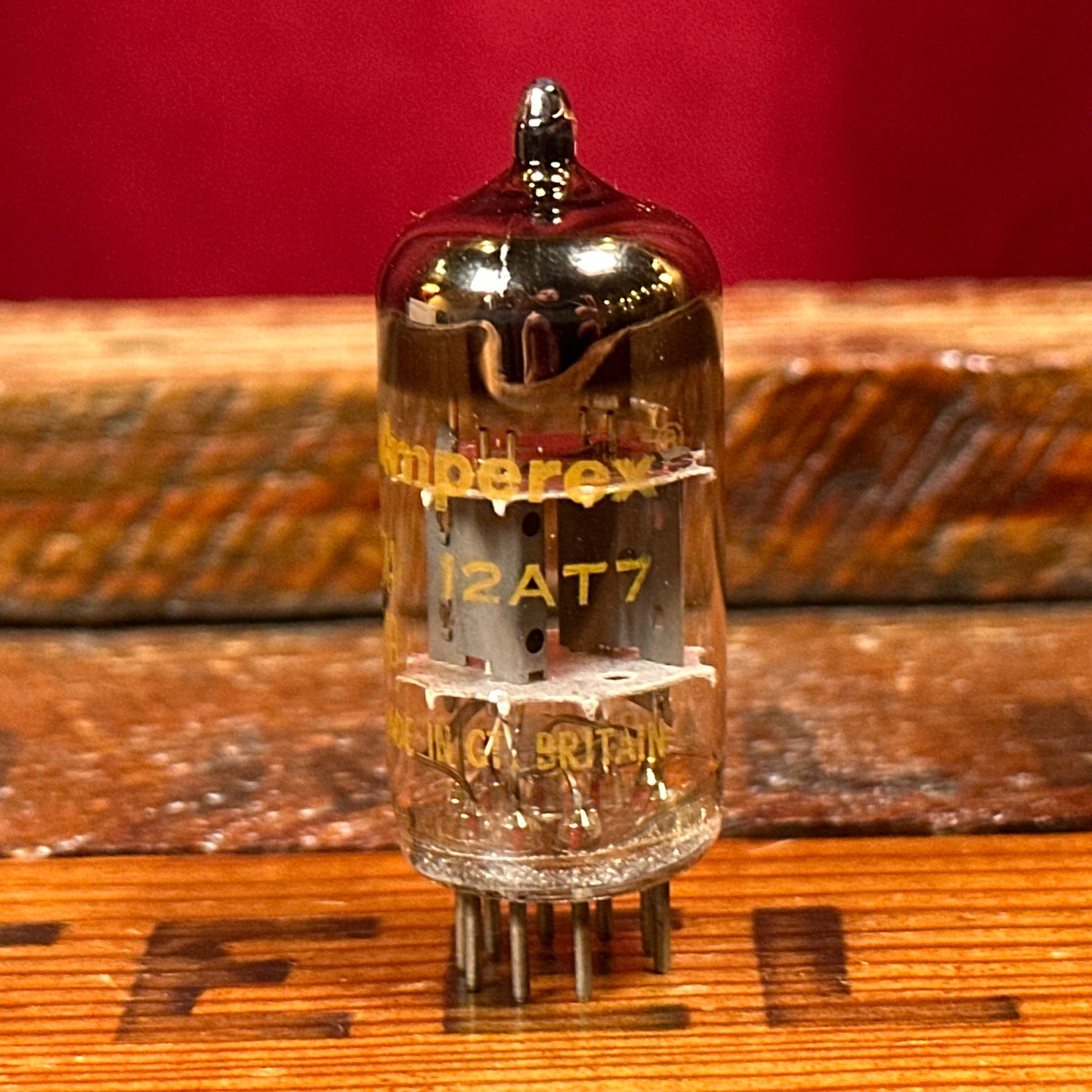 Vintage Amperex 12AT7 Preamp Tube ECC81 Valve Mullard Blackburn Factory #252