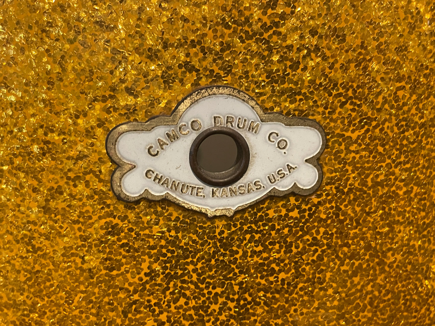 1960s Camco 9x13 Tom Drum Gold Sparkle Chanute