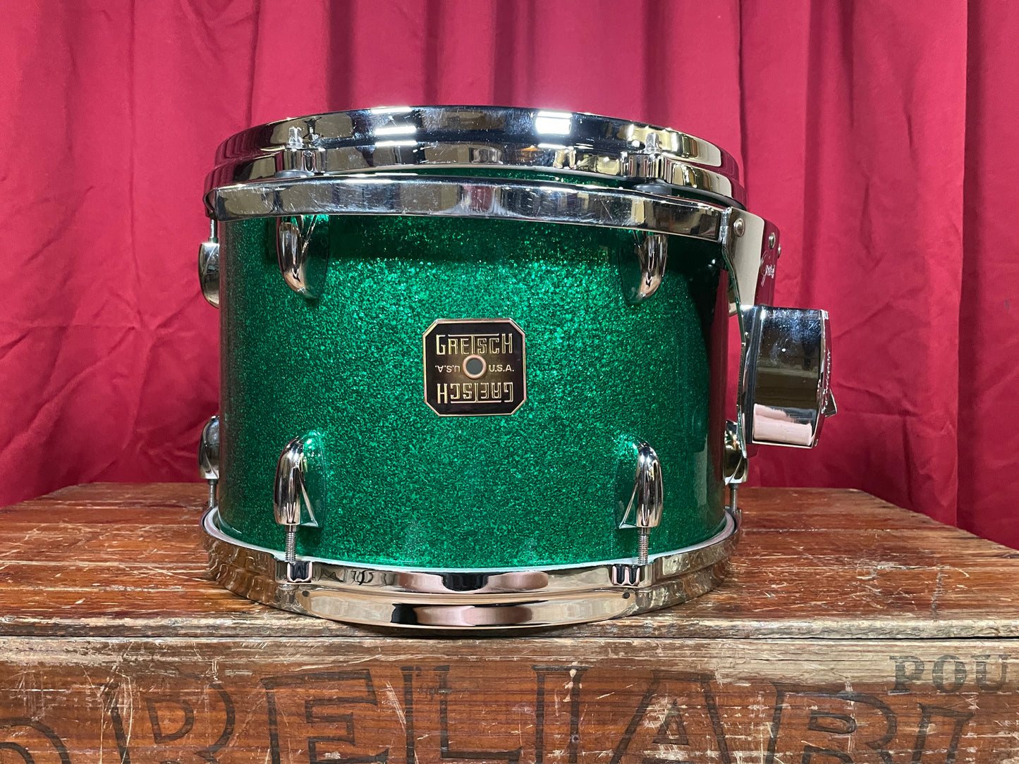 Gretsch USA Custom 9x13 Tom Drum Single Green Sparkle