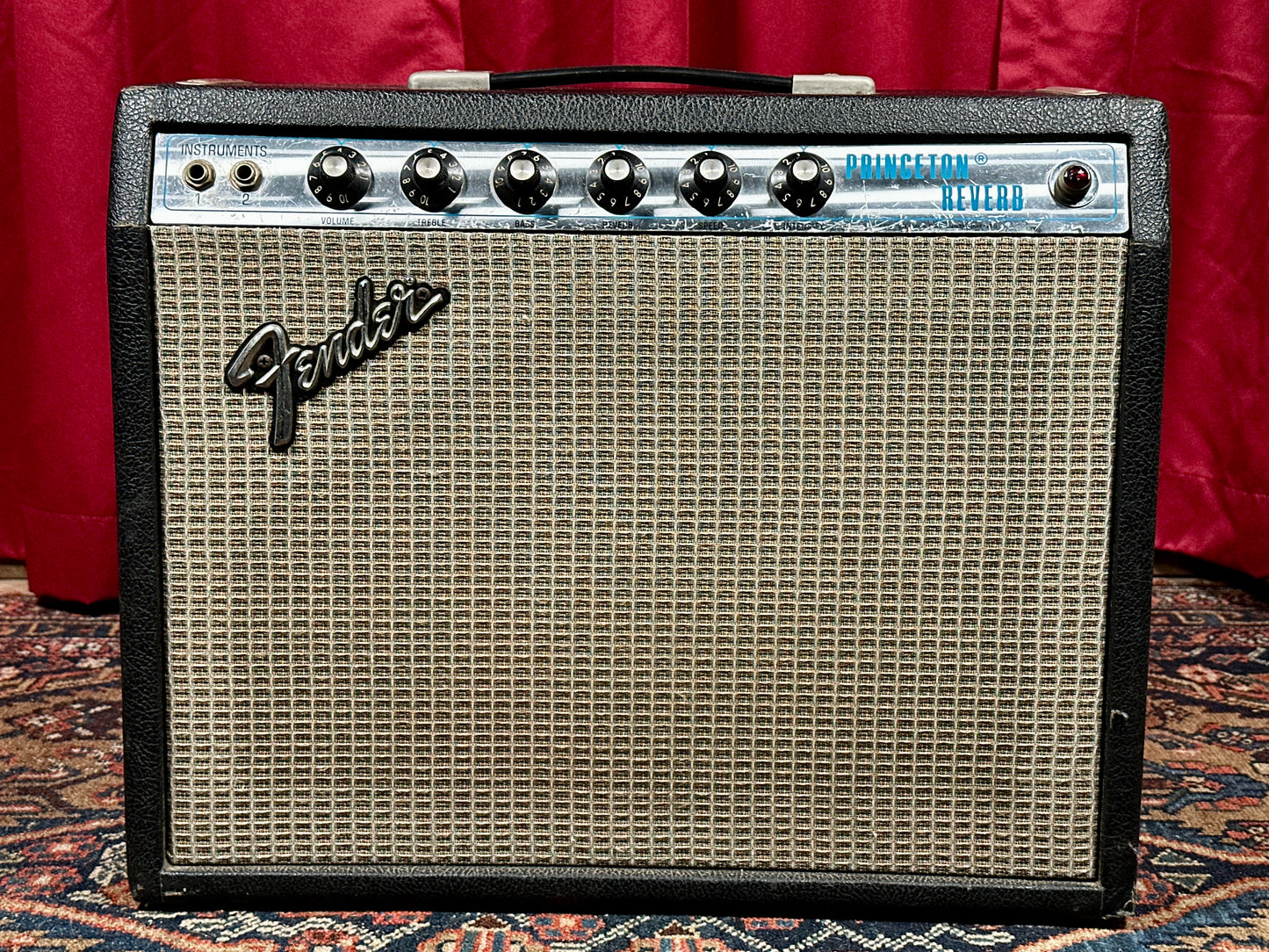 1975 Fender Princeton Reverb 1x10 Combo Guitar Amplifier
