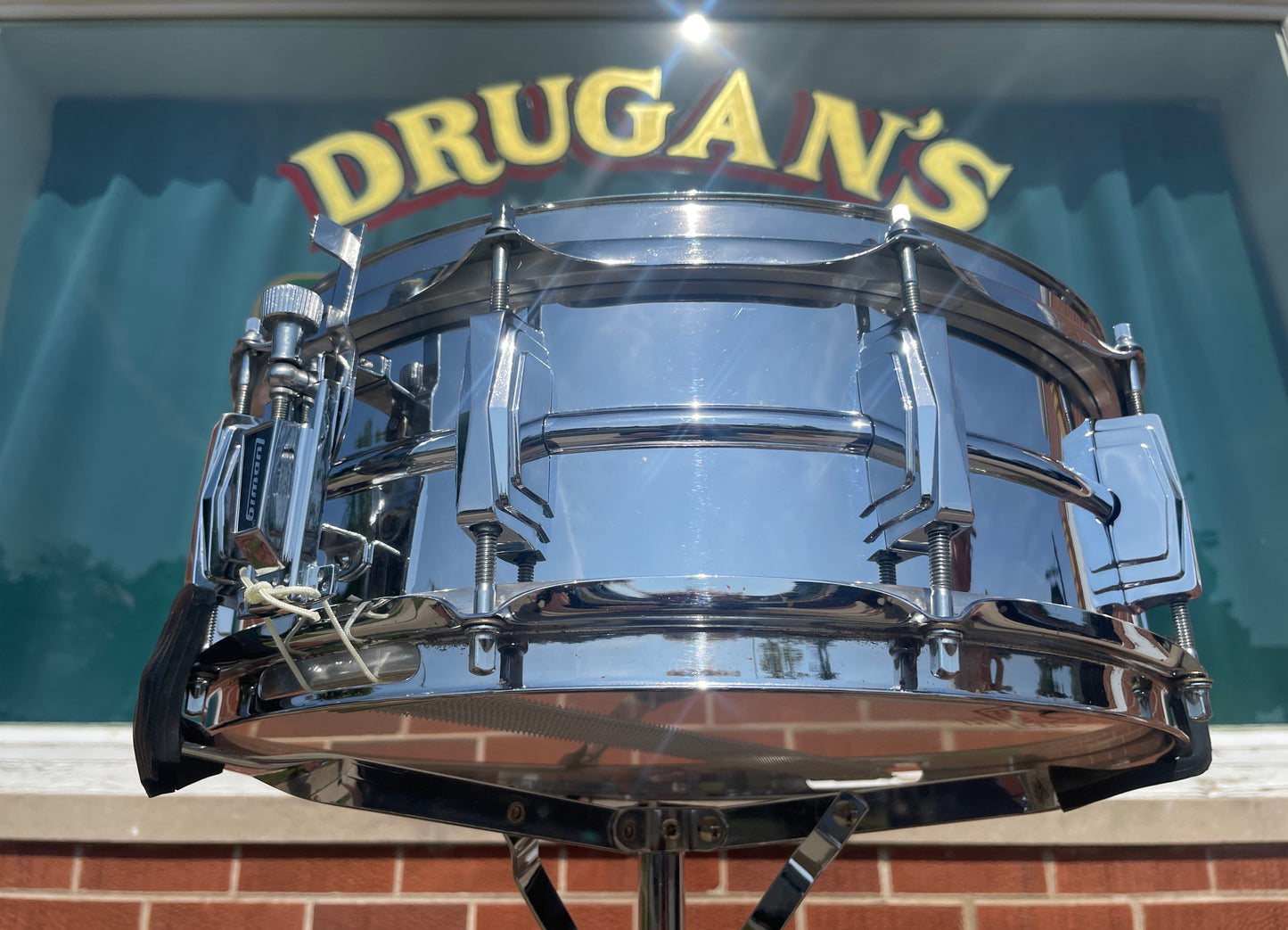 Early 1970s Ludwig 5x14 "Cut Badge" Brass Shell Supraphonic Snare Drum COB