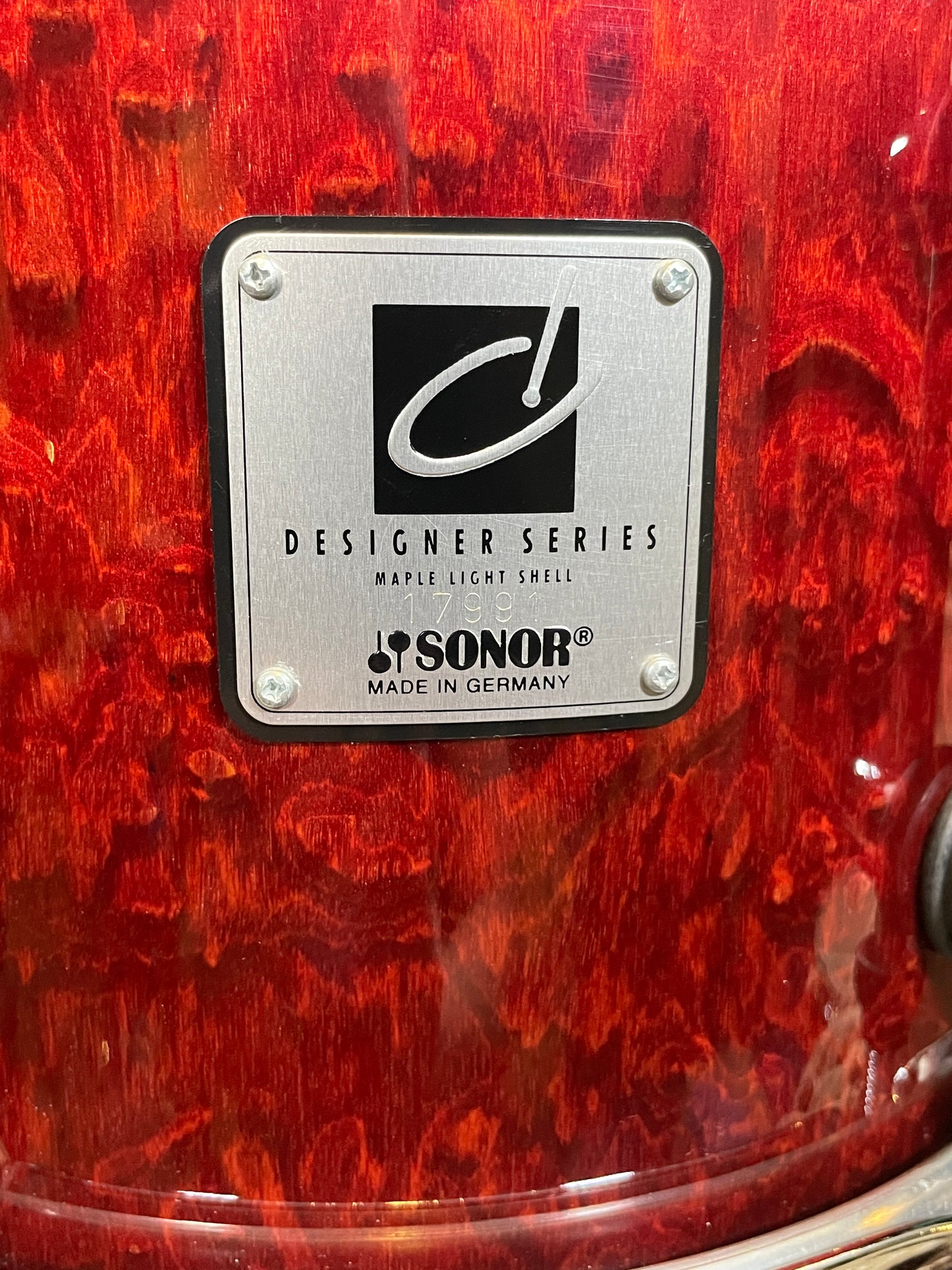 Sonor Designer Series 10" Maple Light Tom Single Stain Red 8x10 10x8