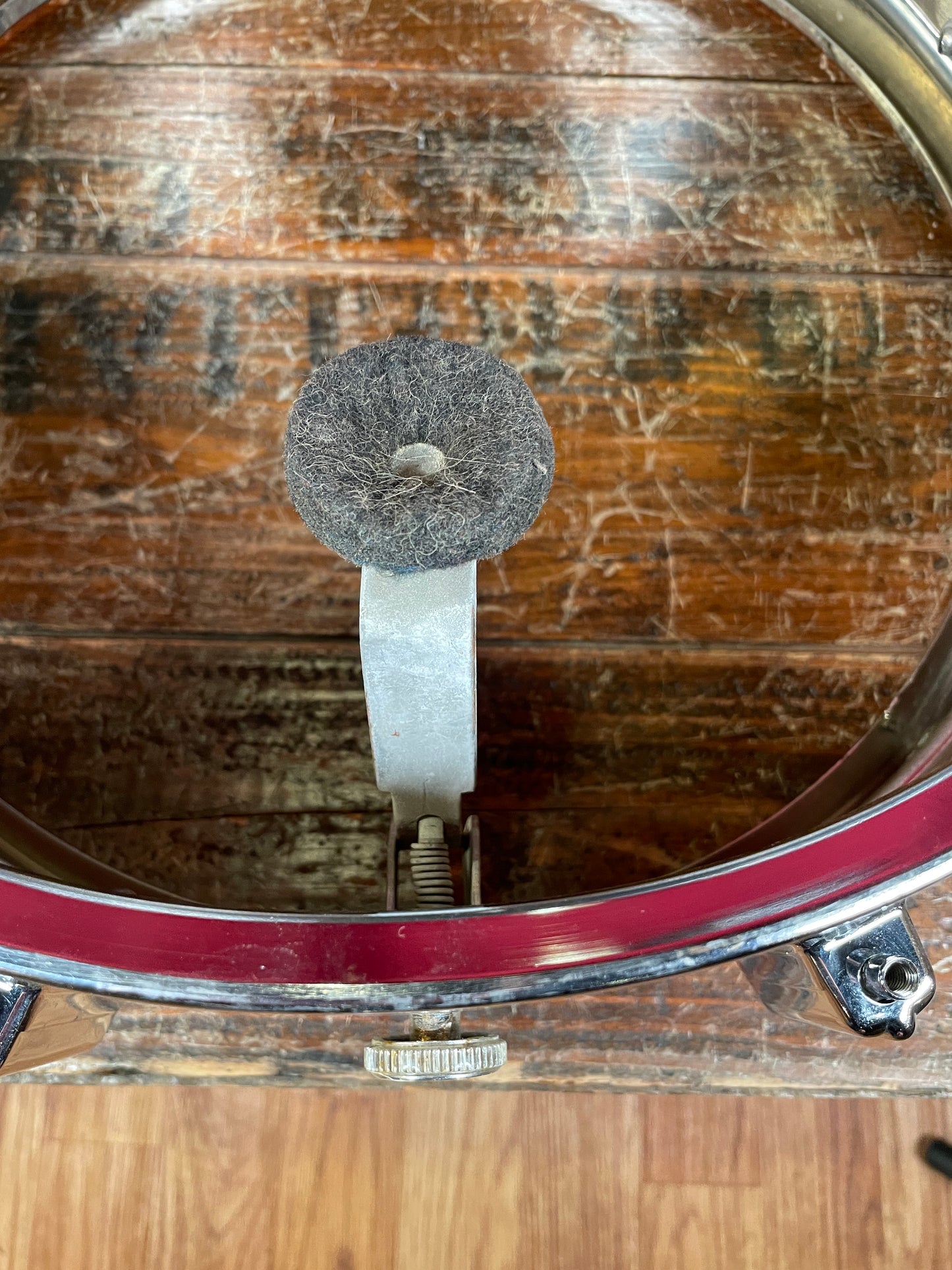 1960s Rogers 5x14 Powertone Chrome Over Brass Snare Drum COB