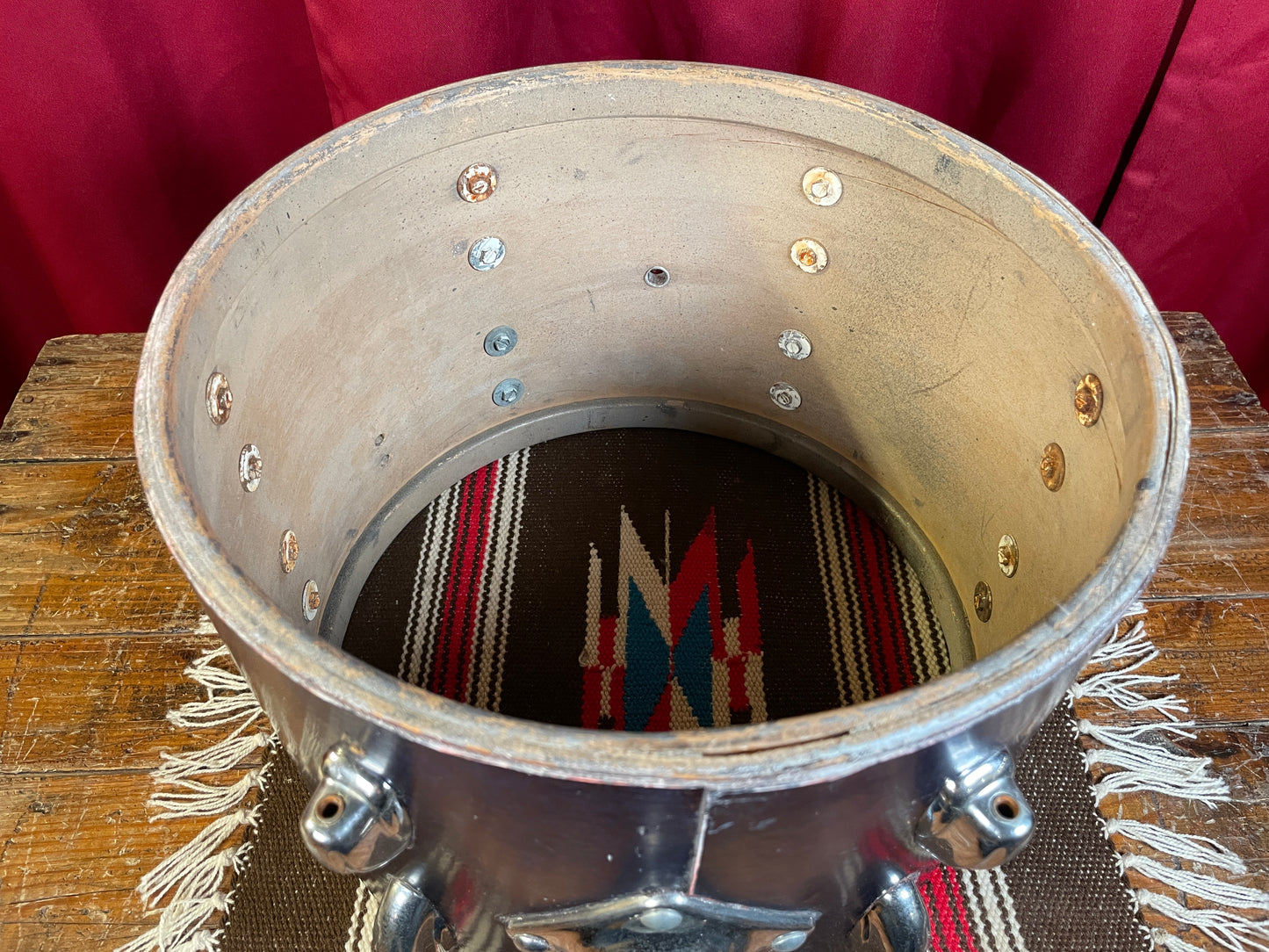 1960s Slingerland 9x13 Tom Shell Dark Sparkling Blue Pearl