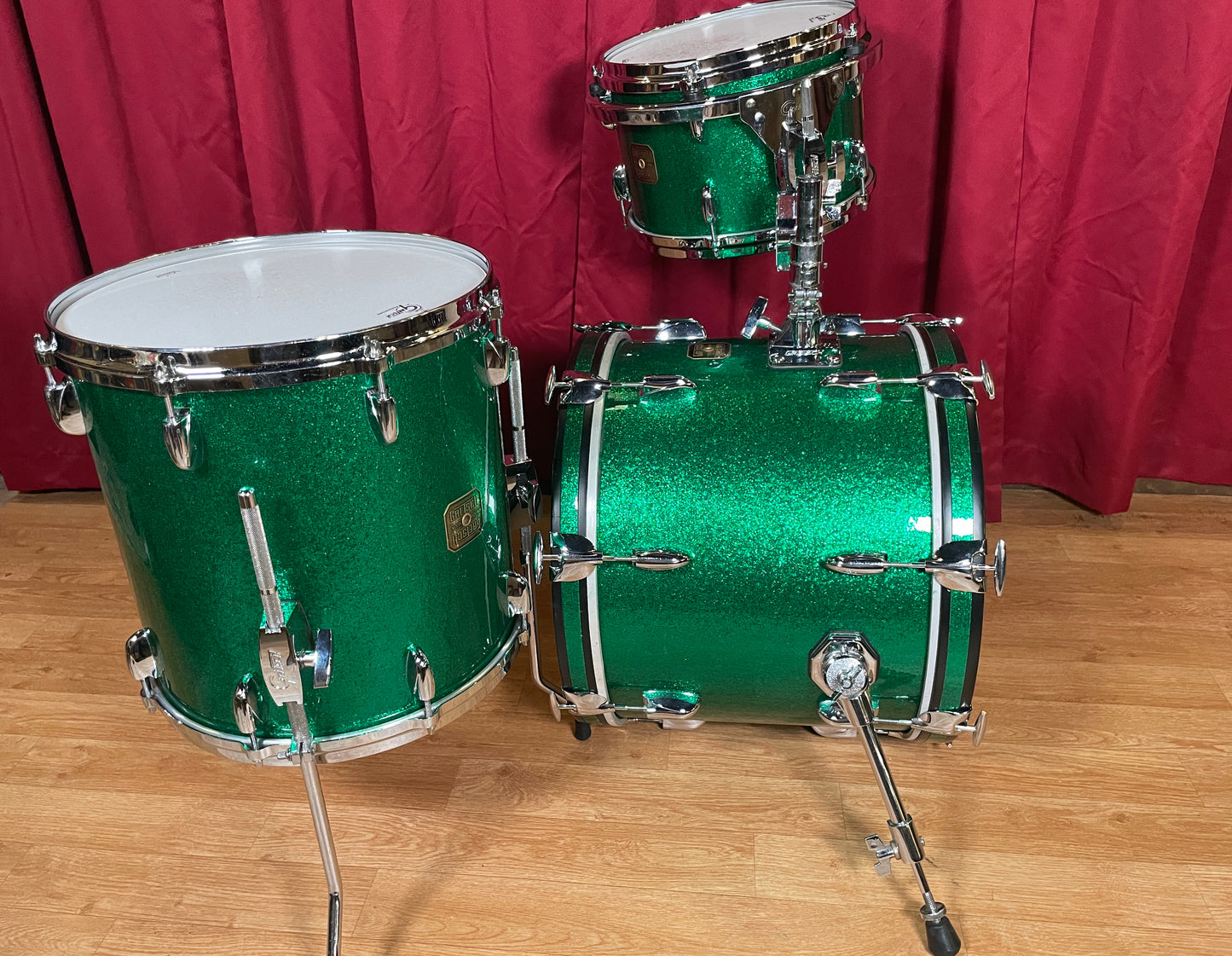 Gretsch USA Custom Bop Drum Set Green Sparkle 18/12/14