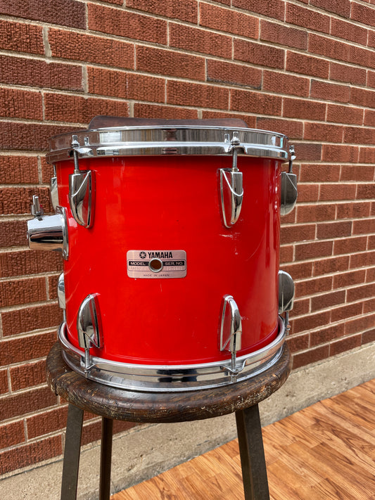 1980s Yamaha 12" Power Tour Custom Tom Drum Single Red Wood 12x10 10x12