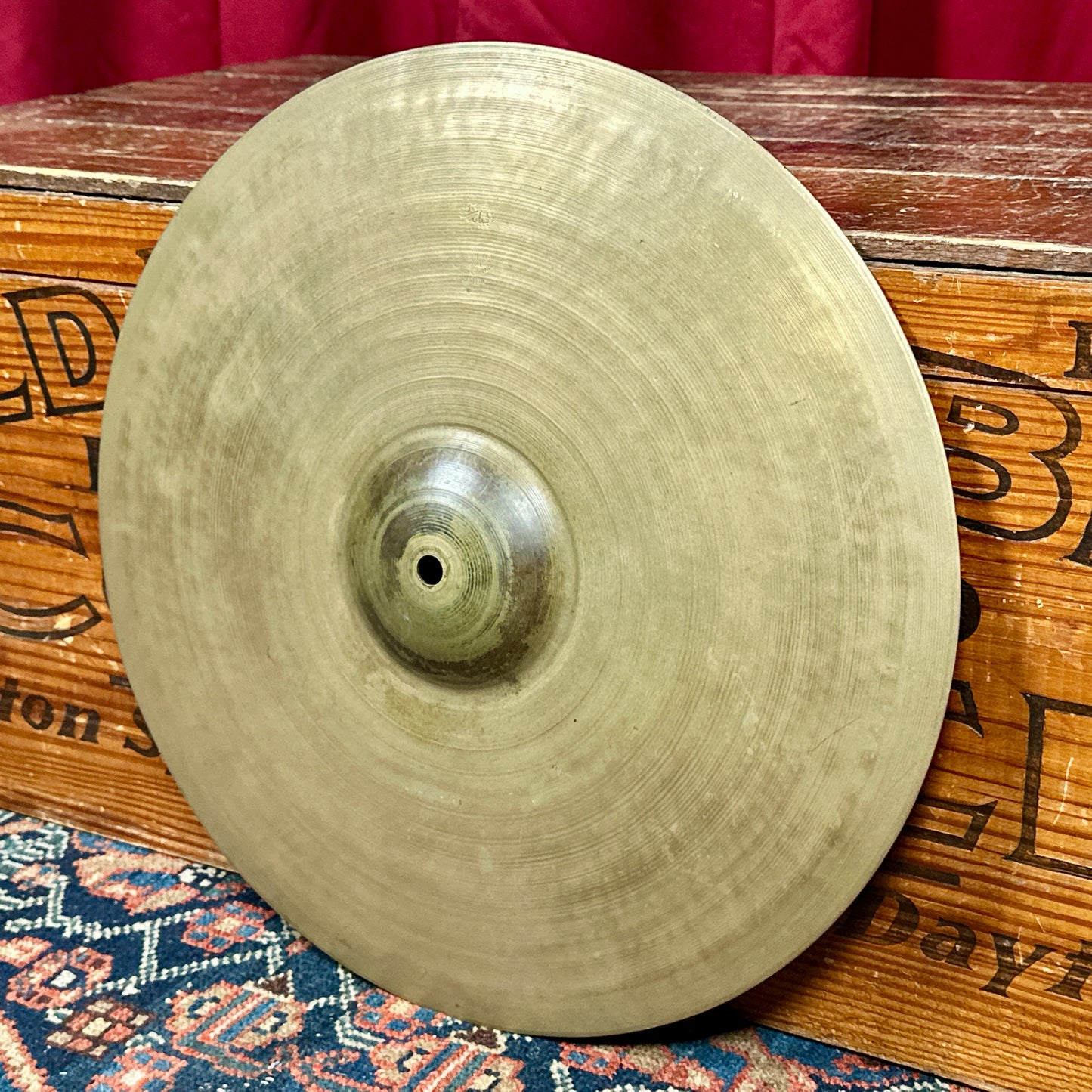 15" Zildjian A 1940s 1st Stamp / 2nd Stamp / Pre-Trans Stamp Small Ride / Hi-Hat Bottom Single Cymbal 1548g *Video Demo*