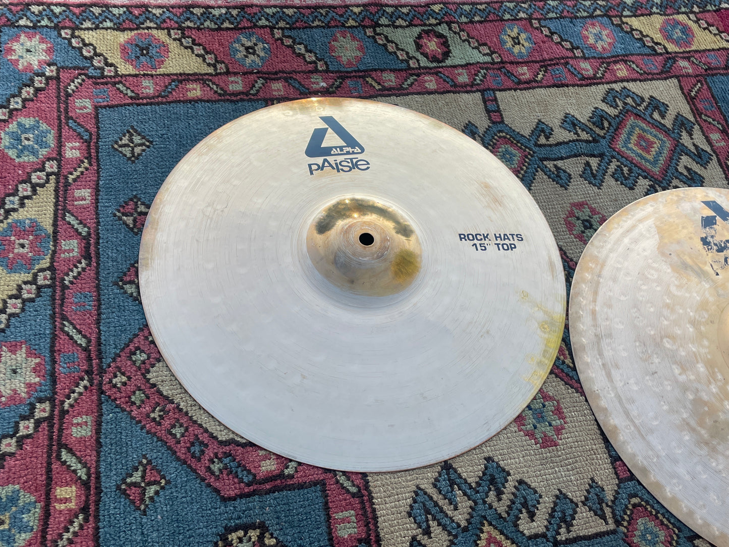 15" Paiste Alpha Rock Hats Hi-Hat Cymbal Pair 1141g/1575g *Video Demo*