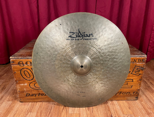 22" Zildjian Sound Lab Prototype Hi Bell Thin High Ride Cymbal w/ Rivets 2402g *Video Demo*