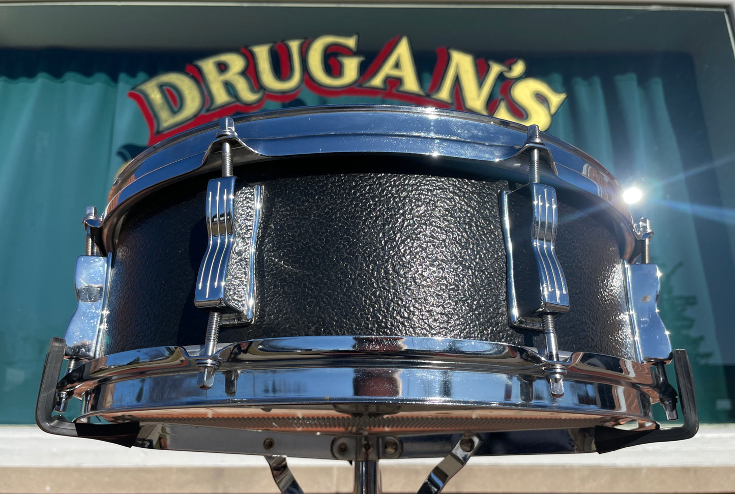 Late 1970s Ludwig No. 414 Educator 5x14 Combo Snare Drum Black