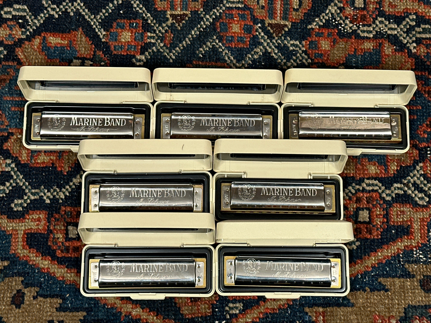 Hohner Marine Band 1896 Harmonica Lot of 7