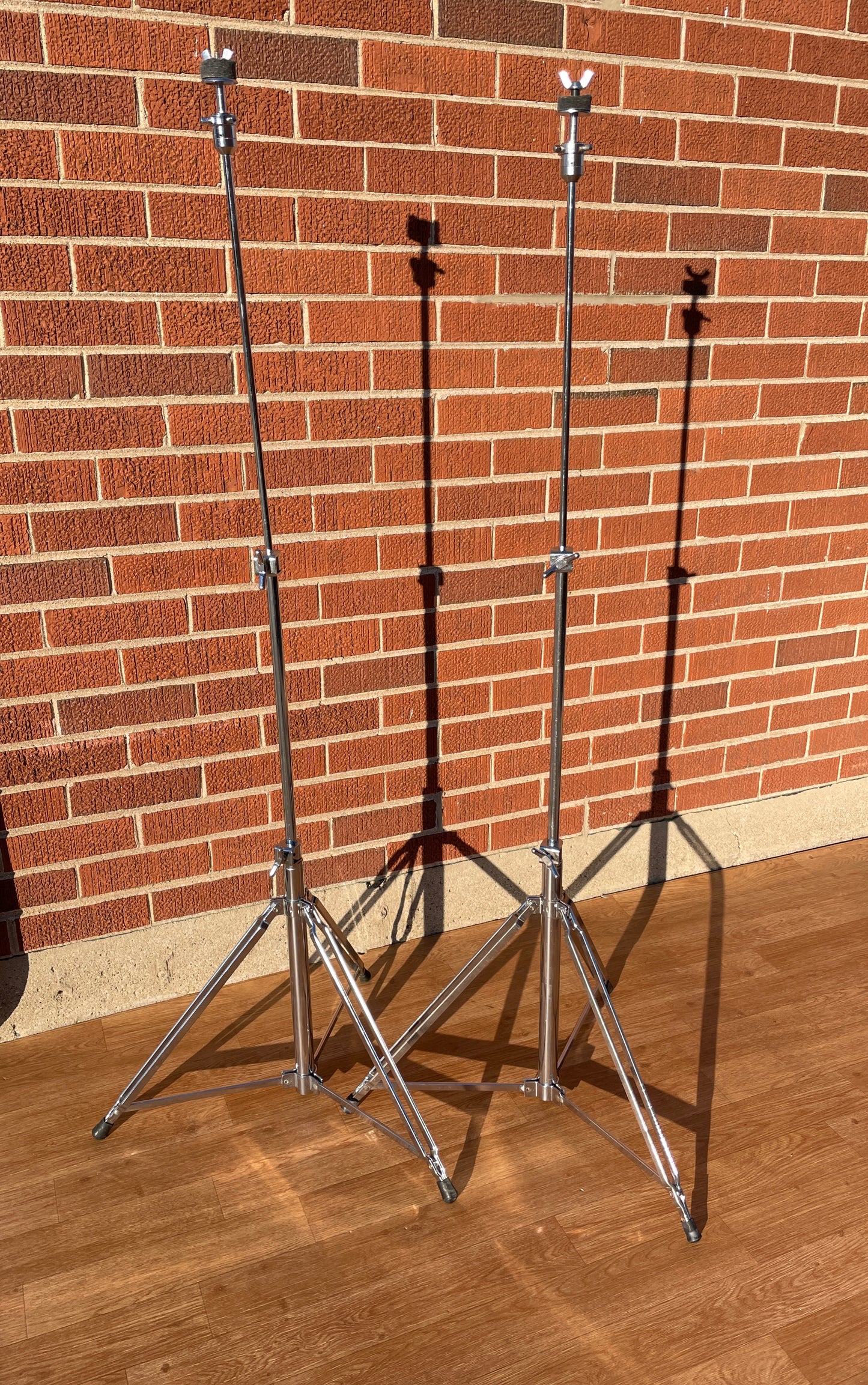 1970s Rogers Samson II 48-0512 Floor Cymbal Stand Pair Swiv-O-Matic