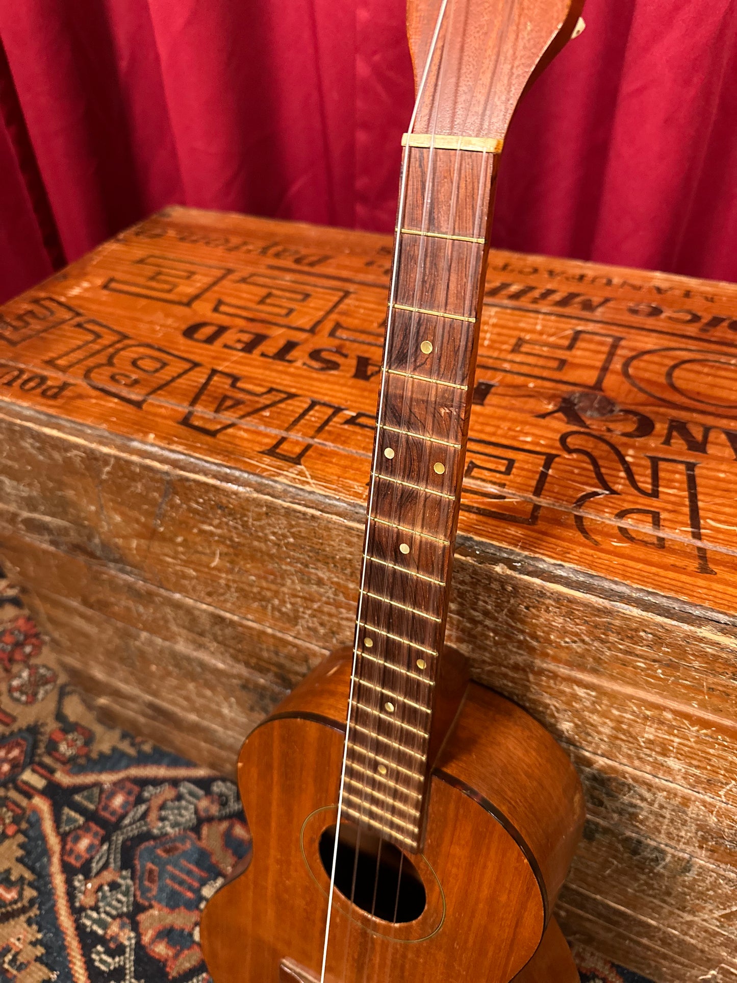 1950s Harmony Baritone Ukulele w/ Case Mahogany Rosewood