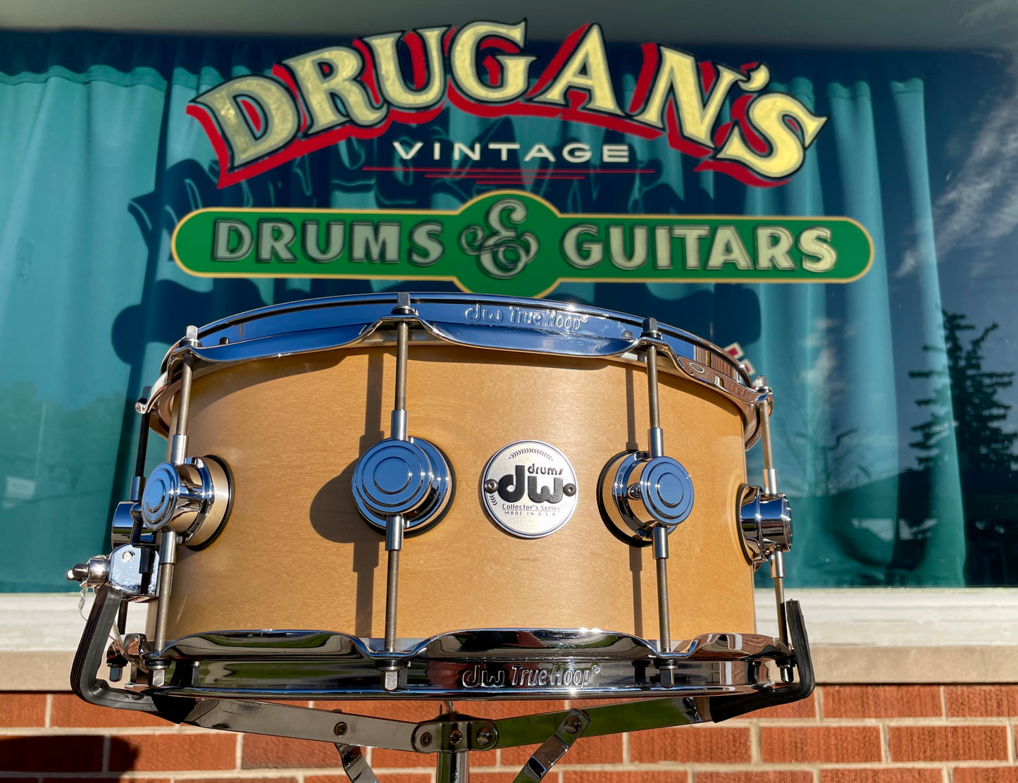 DW Collector's Series Maple Standard 6x14 Snare Natural Satin Oil Drum Workshop