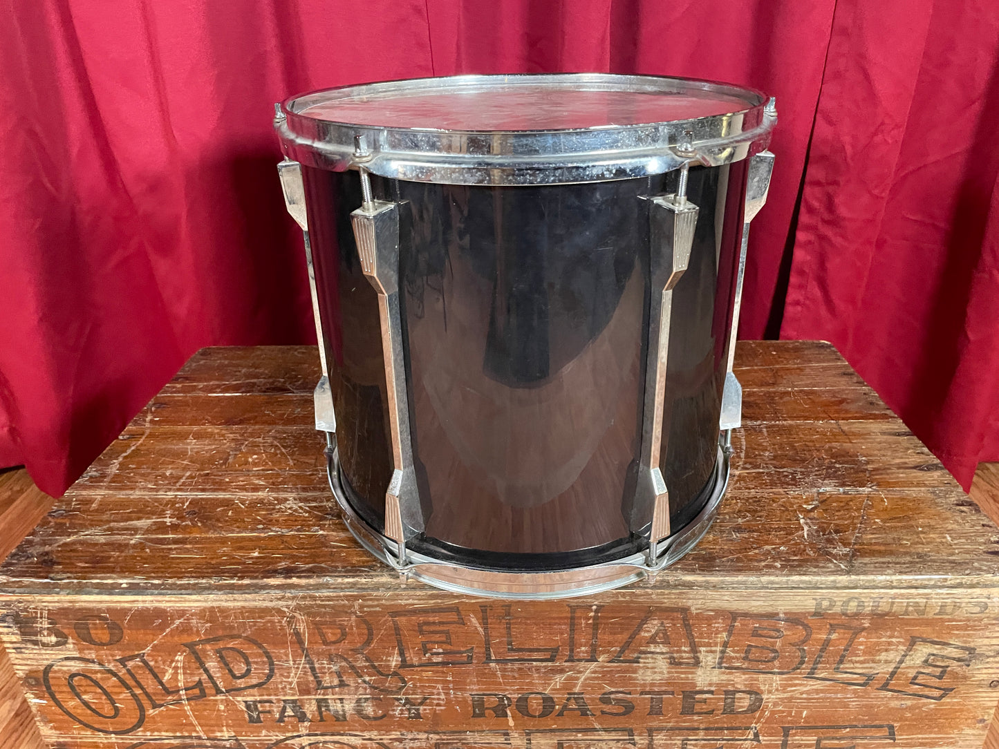 1990s Tama Rockstar DX 12x13 Power Tom Drum Jet Black Made In Japan 13x12