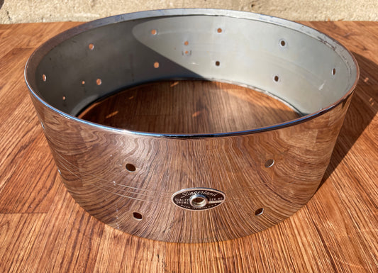 1970s Slingerland 5x14 No. 132 Gene Krupa Sound King Snare Drum Shell COB