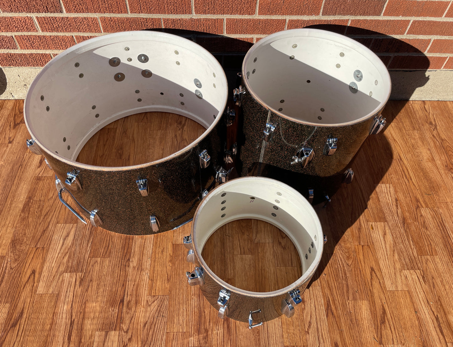 1960s Ludwig Super Classic Drum Set Black Galaxy Sparkle 22/13/16