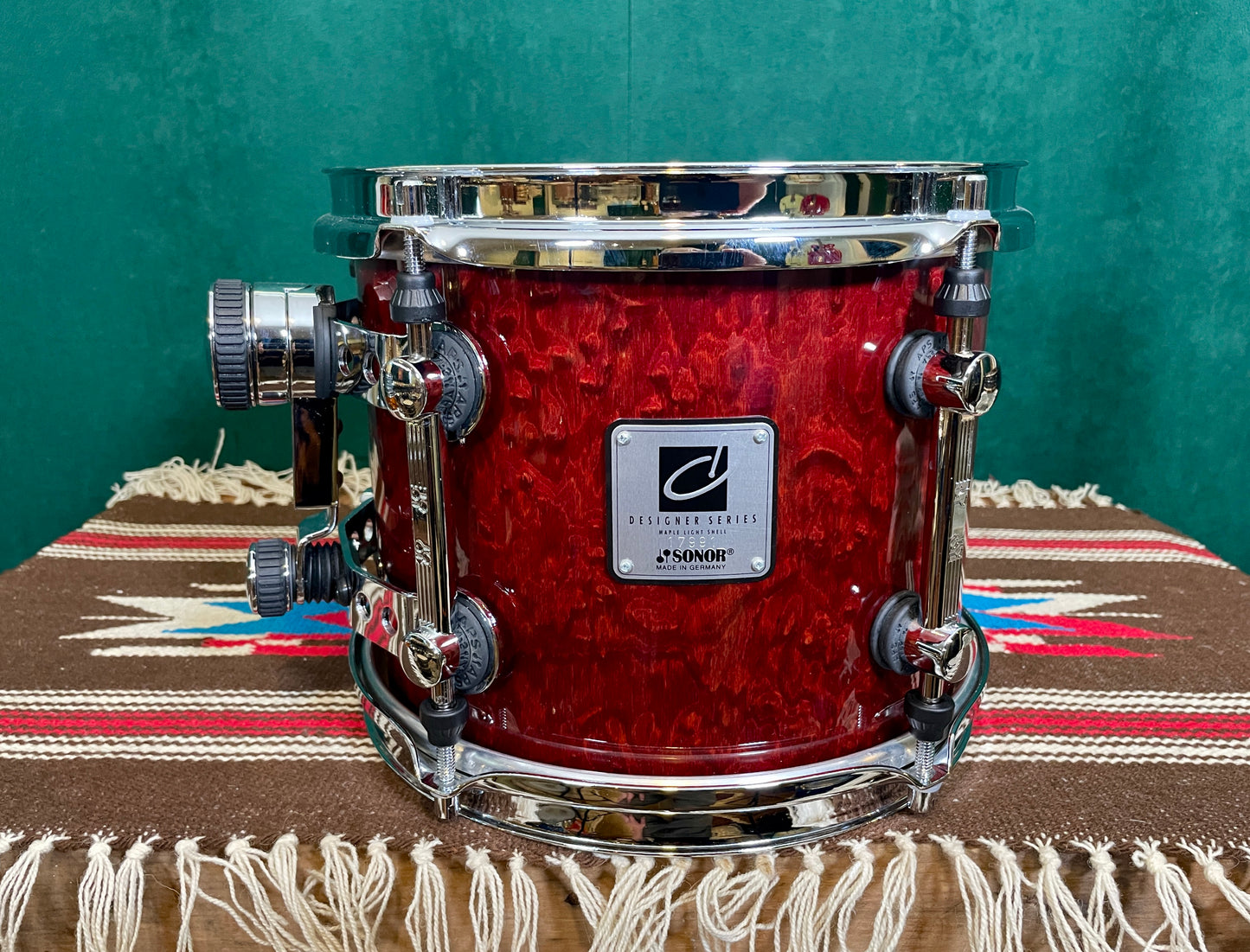 Sonor Designer Series 10" Maple Light Tom Single Stain Red 8x10 10x8
