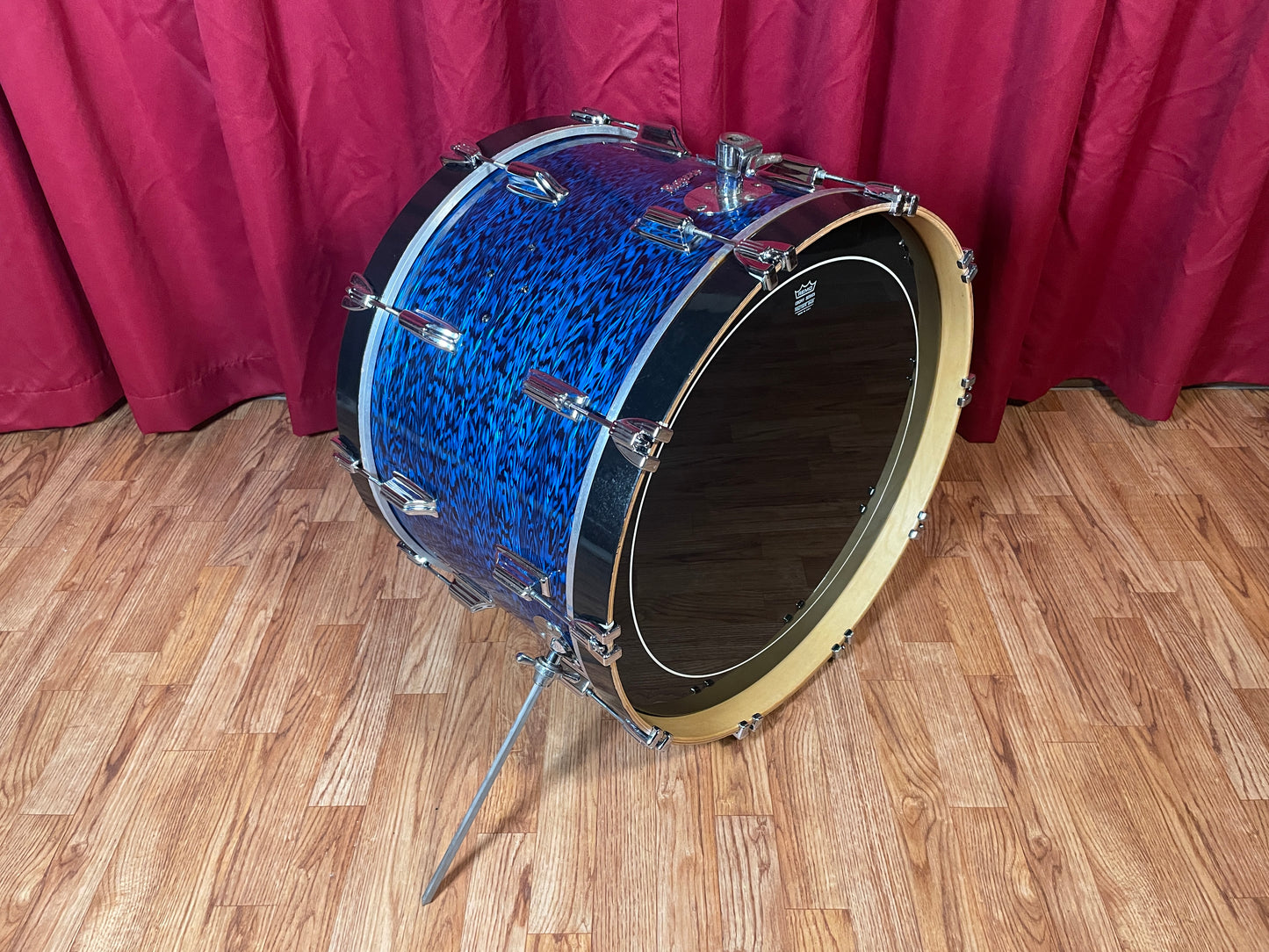 1970s Rogers PowerTone 14x22 Bass Drum Blue Onyx Pearl 22x14