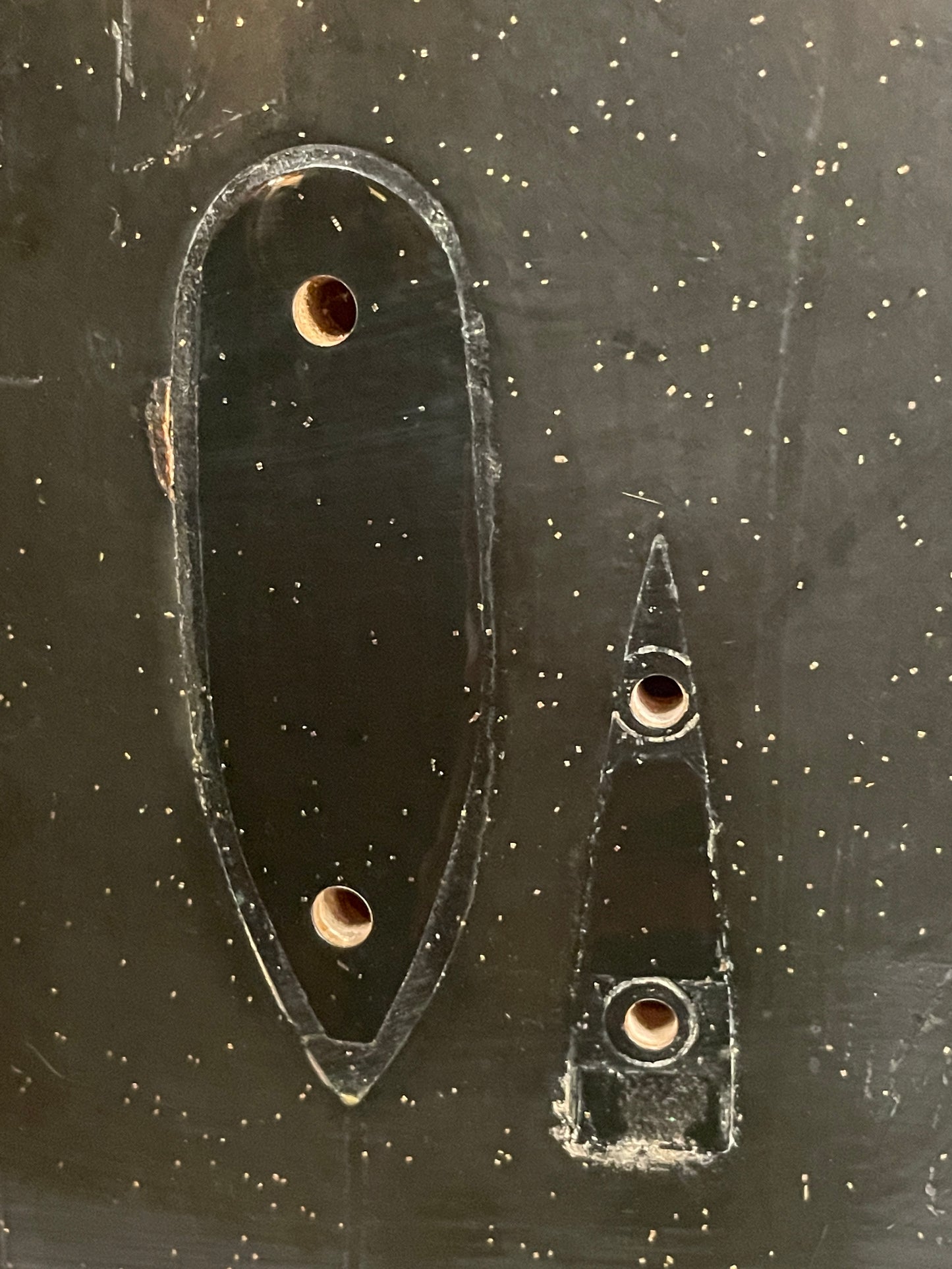 1971 Sonor Teardrop 16x16 Floor Tom Shell Black Silver Speckle 40cm