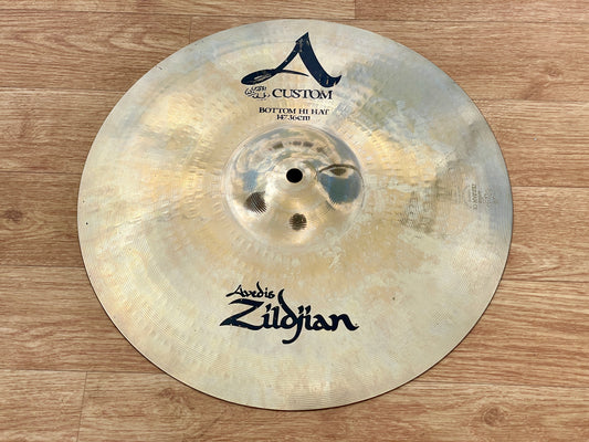 14" Zildjian A Custom Bottom Hi-Hat Cymbal Single 1320g
