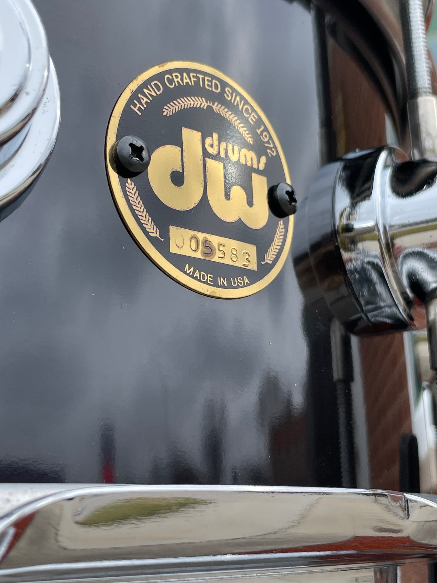 1980s DW Collector's Series 6x14 Snare Drum Black Drum Workshop Keller Shell