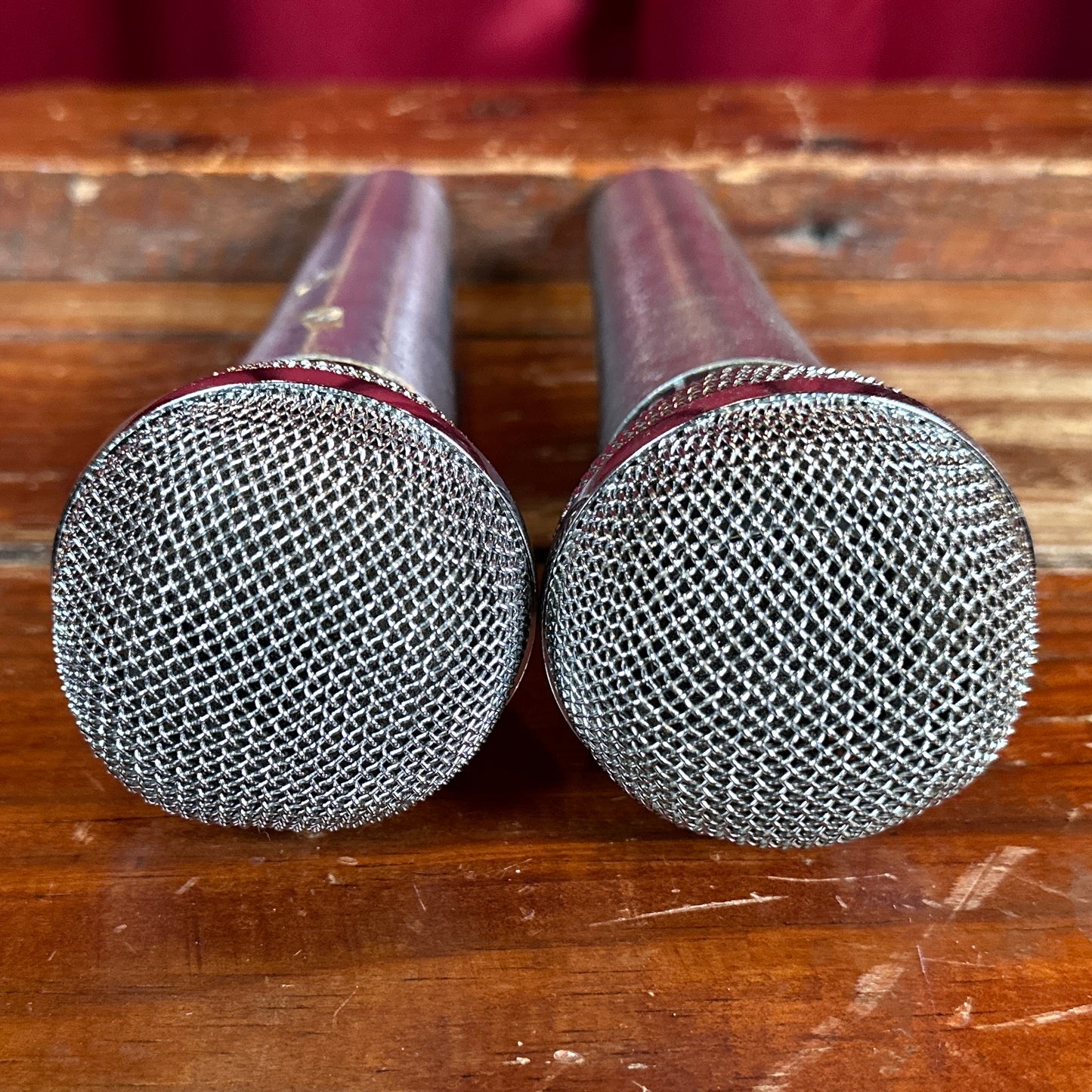 Vintage Pair of Shure PE588 Unisphere B Cardioid Dynamic Instrument Microphones
