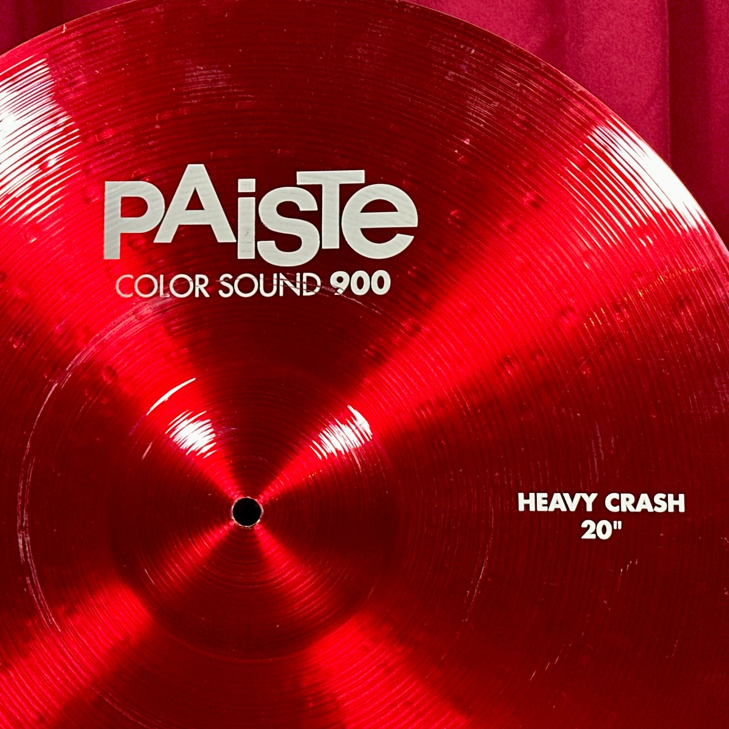20" Paiste Red Color Sound 900 Heavy Crash Cymbal 2152g *Video Demo*