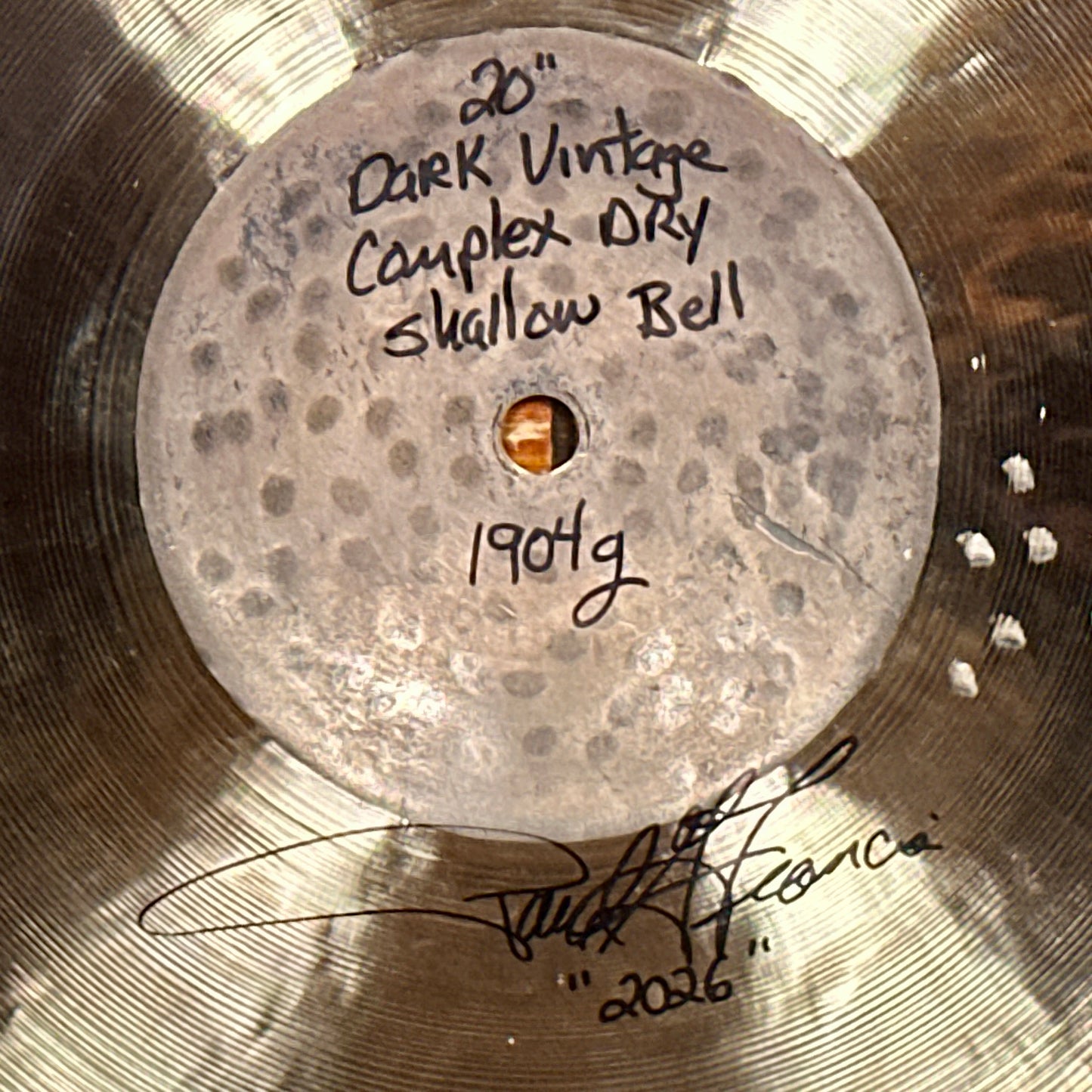 20" Cymbal Craftsman Dark Vintage Complex Dry Style Shallow Bell Ride Cymbal 1904g *Video Demo*