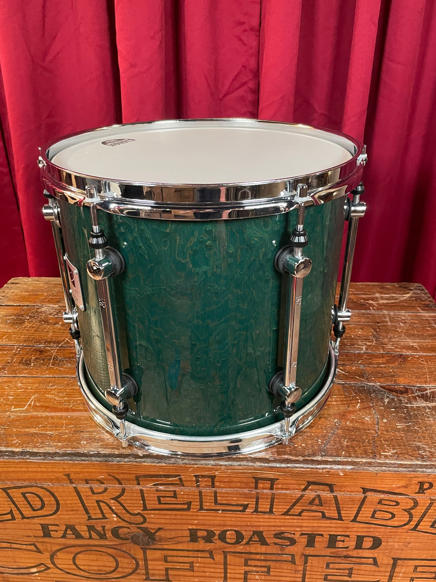 Sonor Designer Series 13" Maple Light Tom Single Stain Green 11x13 13x11