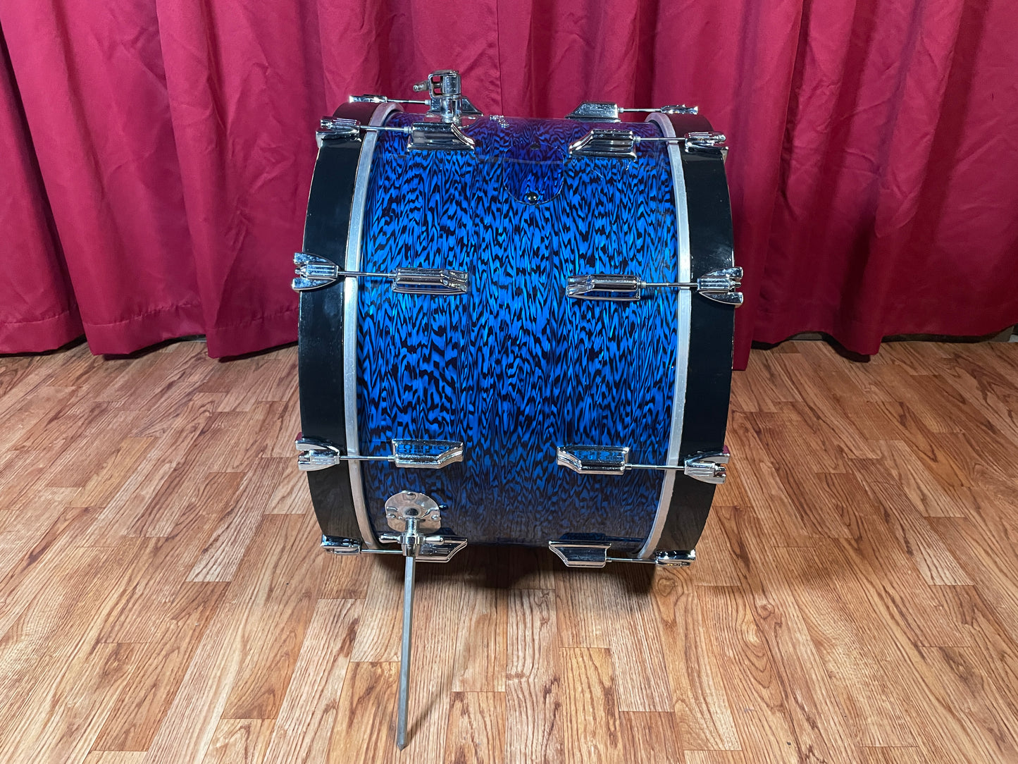 1970s Rogers PowerTone 14x22 Bass Drum Blue Onyx Pearl 22x14