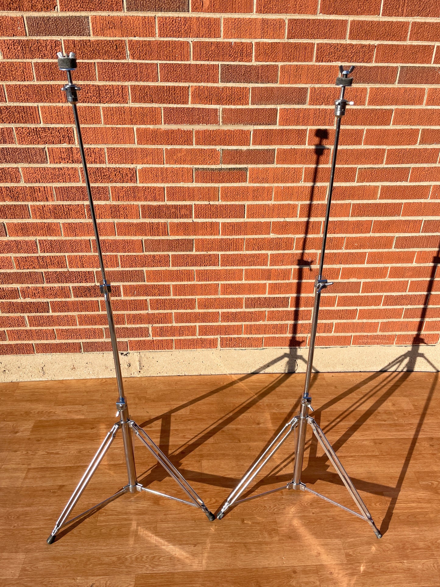 1970s Rogers Samson II 48-0512 Floor Cymbal Stand Pair Swiv-O-Matic