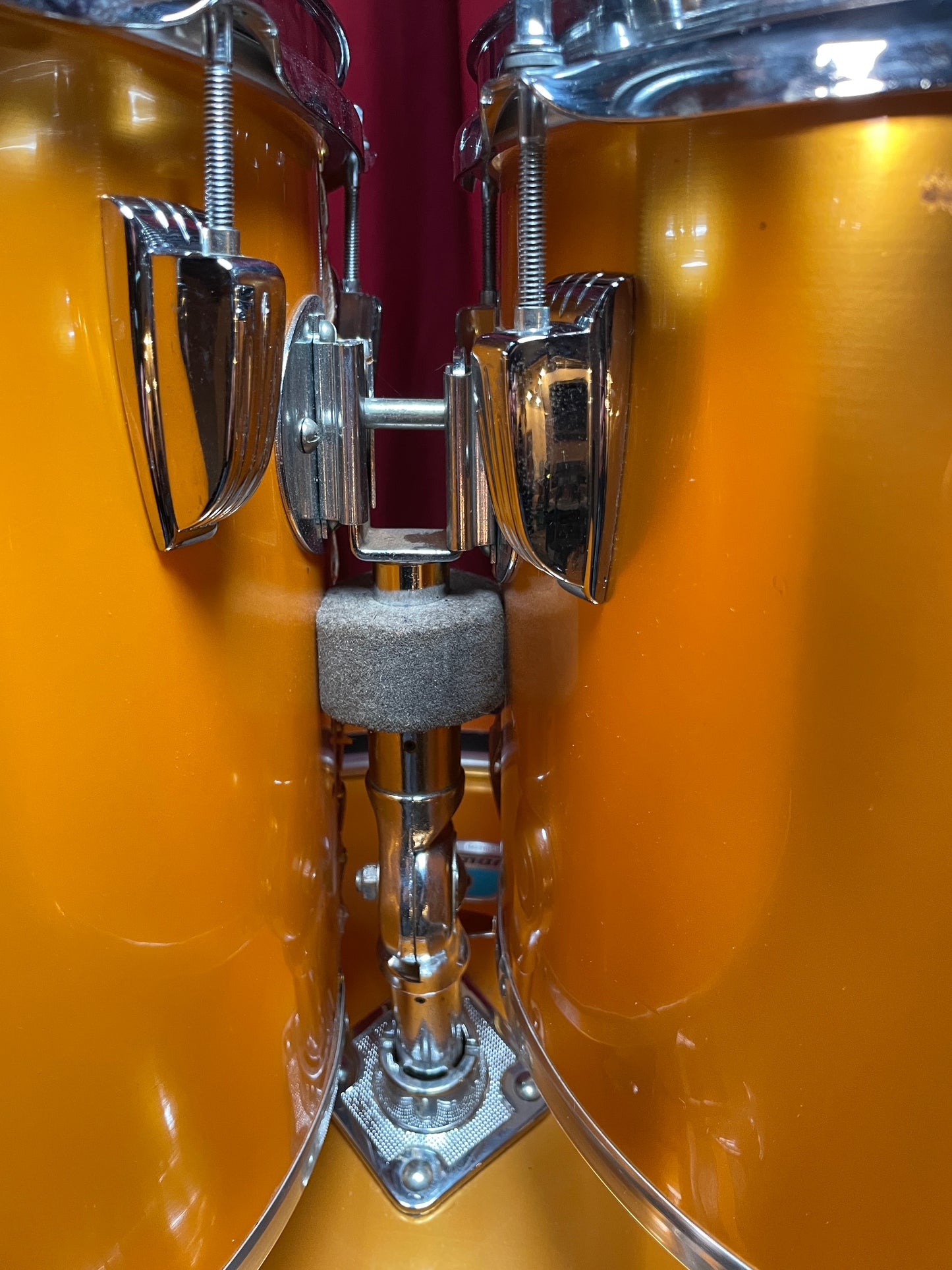 1979 Ludwig Concert Tom Drum Set Gold Silk 24/13/14/15/18