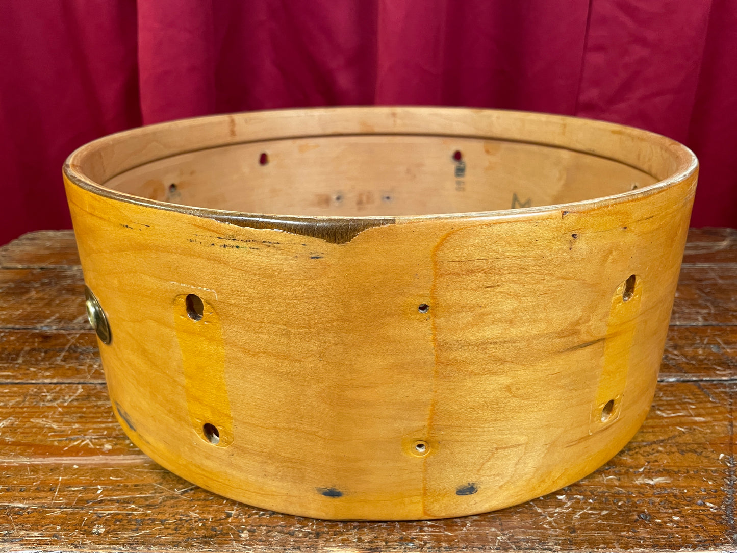 1966 Slingerland Deluxe Student Model 5.5x14 Snare Drum Shell 6-Lug