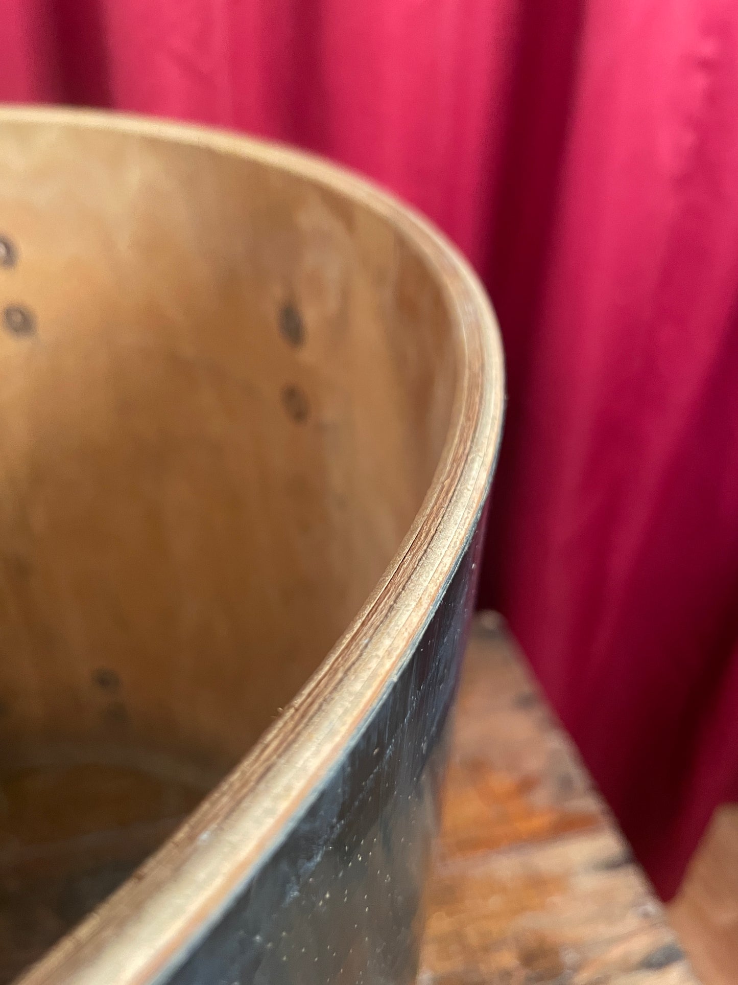 1971 Sonor Teardrop 16x16 Floor Tom Shell Black Silver Speckle 40cm