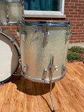 1960s Ludwig Hollywood Drum Set Silver Sparkle Pre-Serial COB
