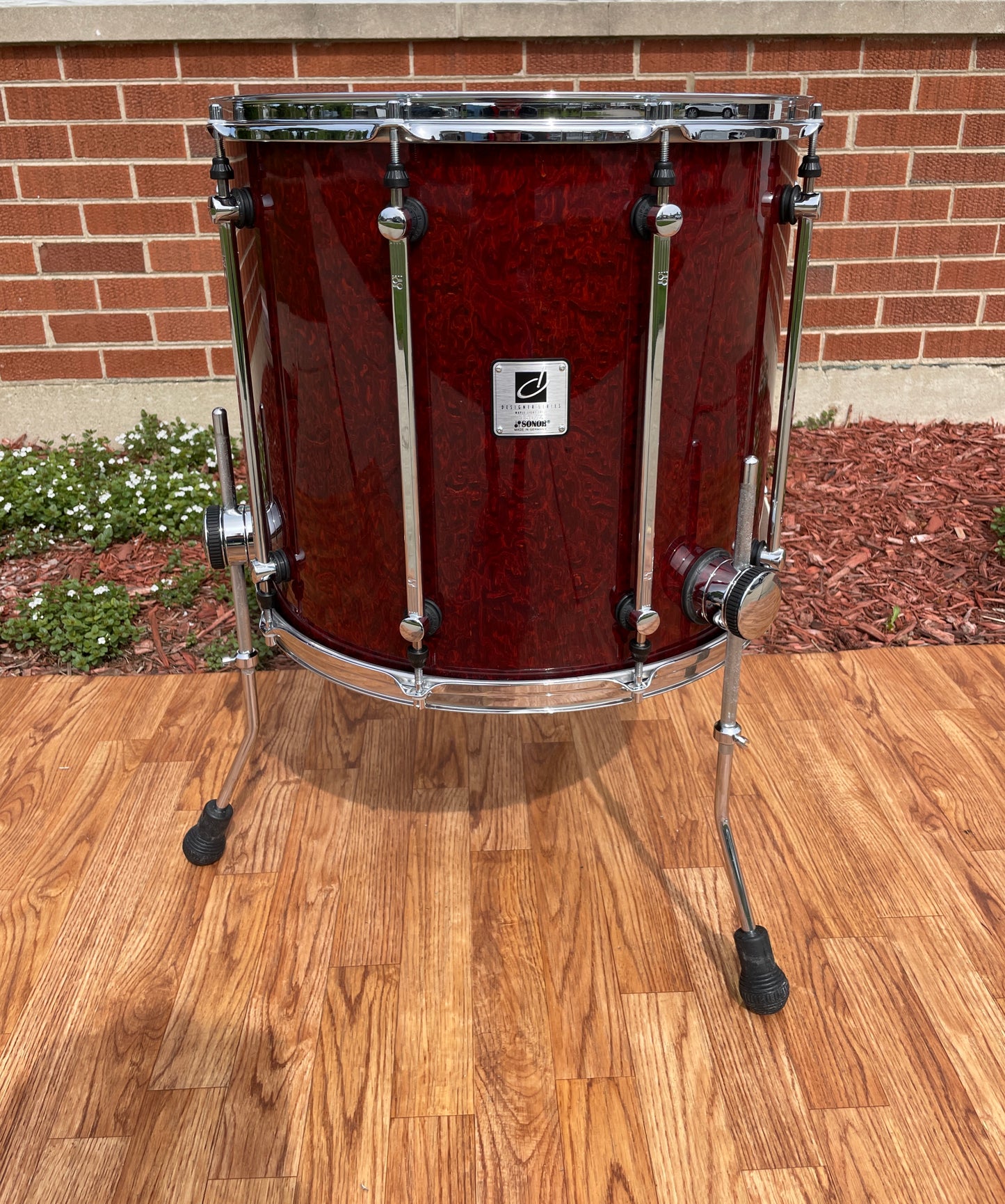Sonor Designer Series 18" Maple Light Floor Tom Stain Red 16x18 18x16