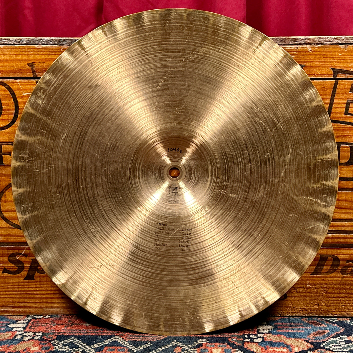 14" Paiste 1977 2002 Sound Edge Bottom Single Hi-Hat Cymbal 1046g