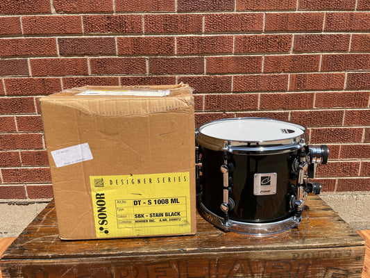 Sonor Designer Series 10" Maple Light Tom Drum Stain Black 10x8 8x10