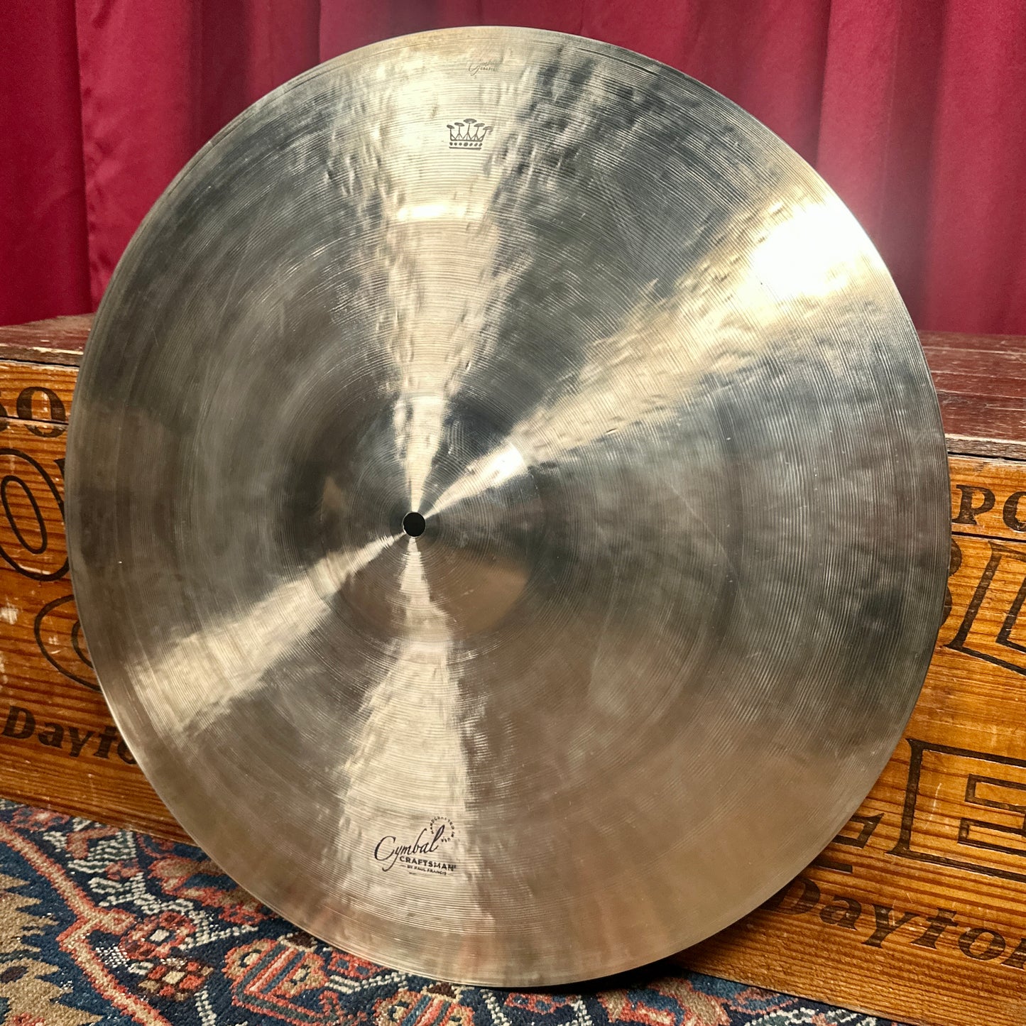 20" Cymbal Craftsman Dark Vintage Complex Dry Style Shallow Bell Ride Cymbal 1904g *Video Demo*
