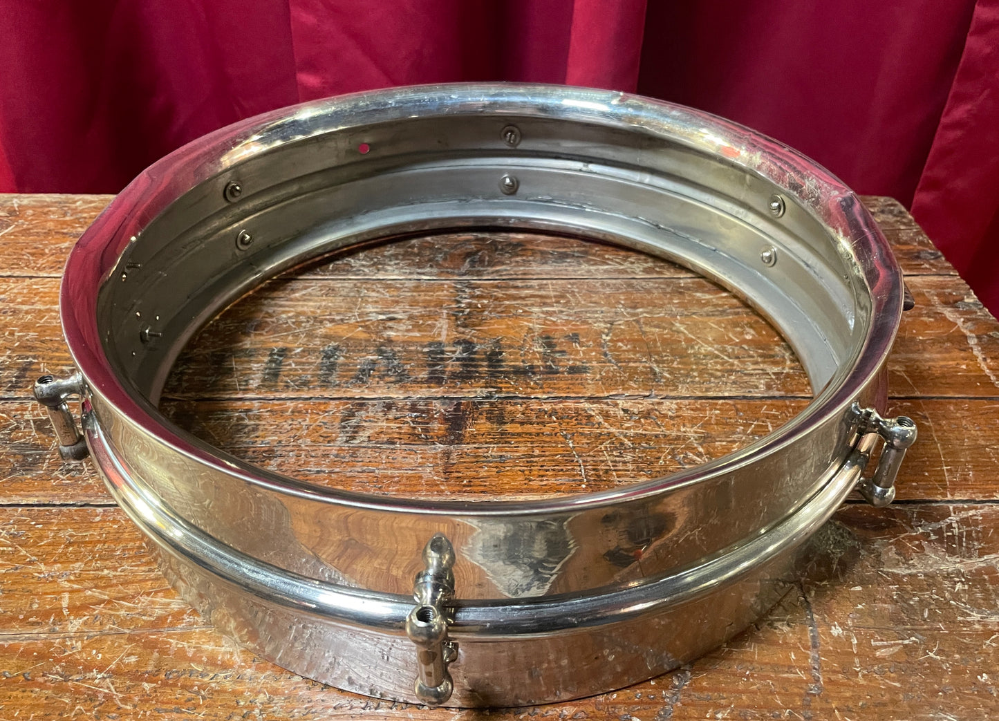 1920s Ludwig 4x14 Dance Model Universal 2-Pc. Brass Shell Snare Drum Pioneer