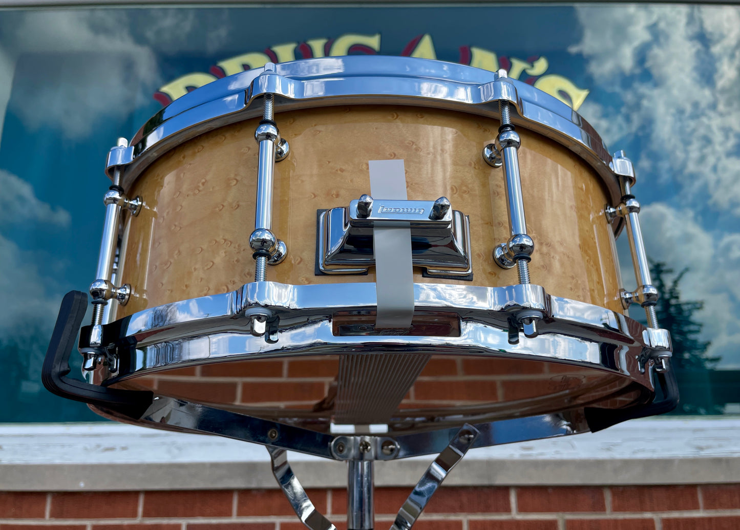 Ludwig Classic Maple 5x14 Exotic Birdseye Maple Snare Drum Die Cast Hoops Tube Lugs *Video Demo*
