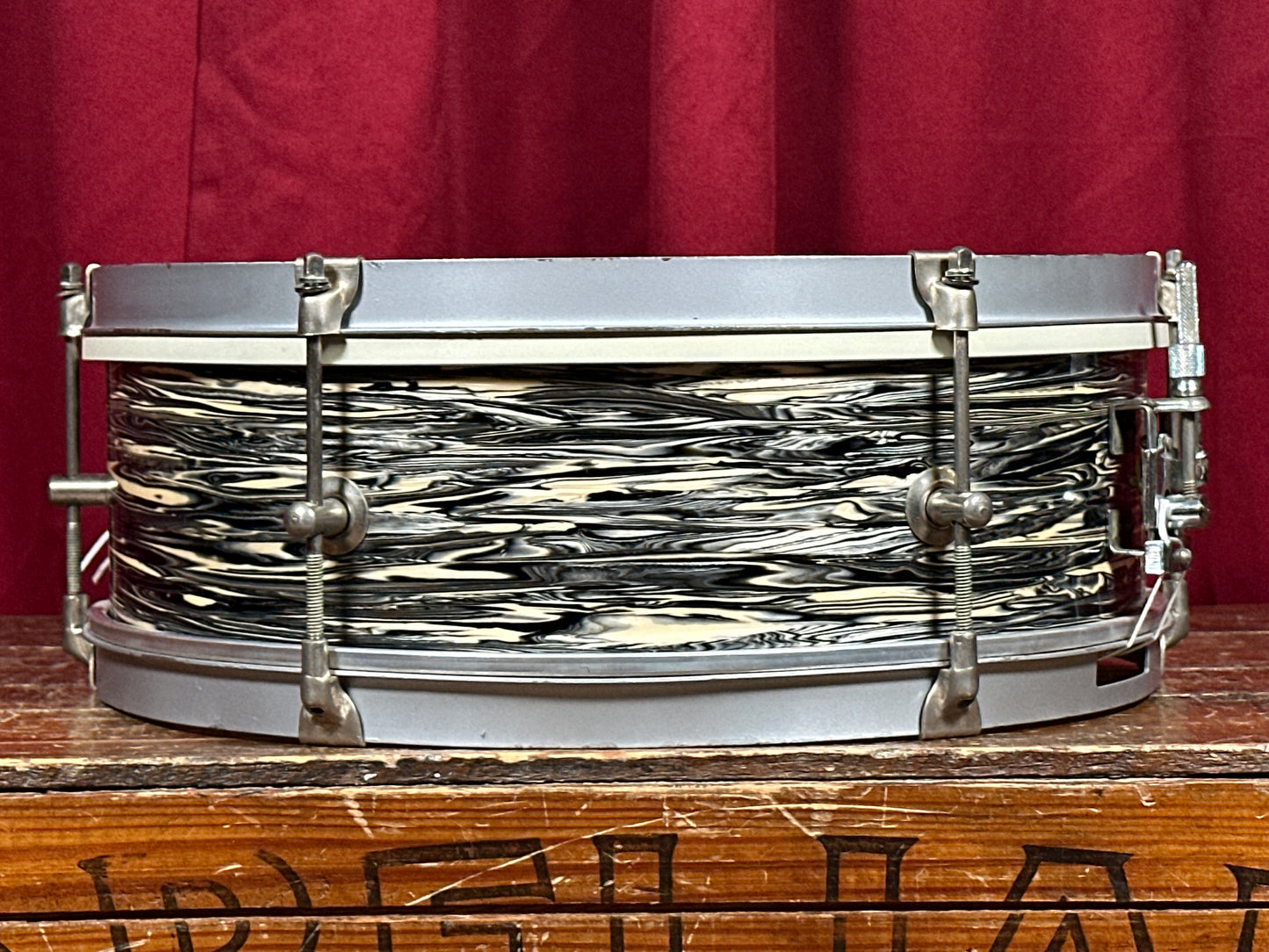 1960s Kent 5x14 Single Tension No. 191P Snare Drum Black Oyster Pearl