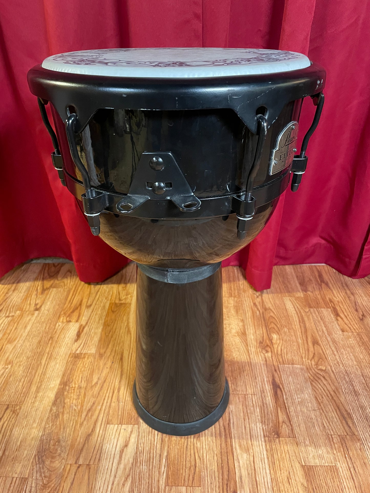 Pearl 12.5" Elite Series Fiberglass Djembe Black Corey Miller