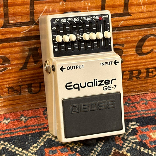 1980s Boss GE-7 Equalizer 7 Band Graphic EQ Pedal Black Label MIJ Japan