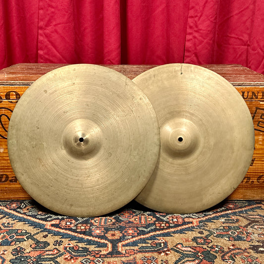 15" Zildjian A 1940s Trans Stamp "Paper Thin" Hi-Hat Cymbal Pair 722g/810g *Video Demo*