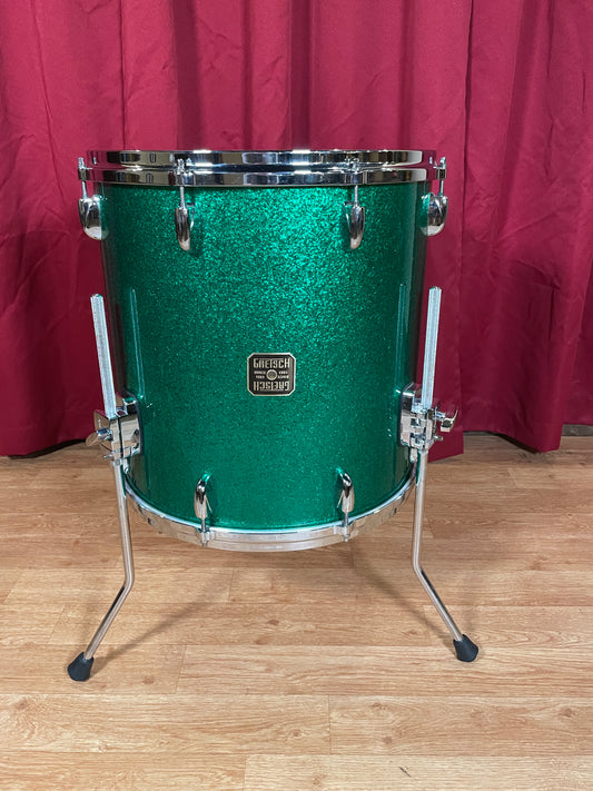 Gretsch USA Custom 16x16 Floor Tom Drum Single Green Sparkle